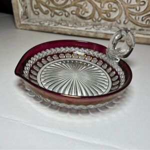 Elegant Glass Small Dish with Handle